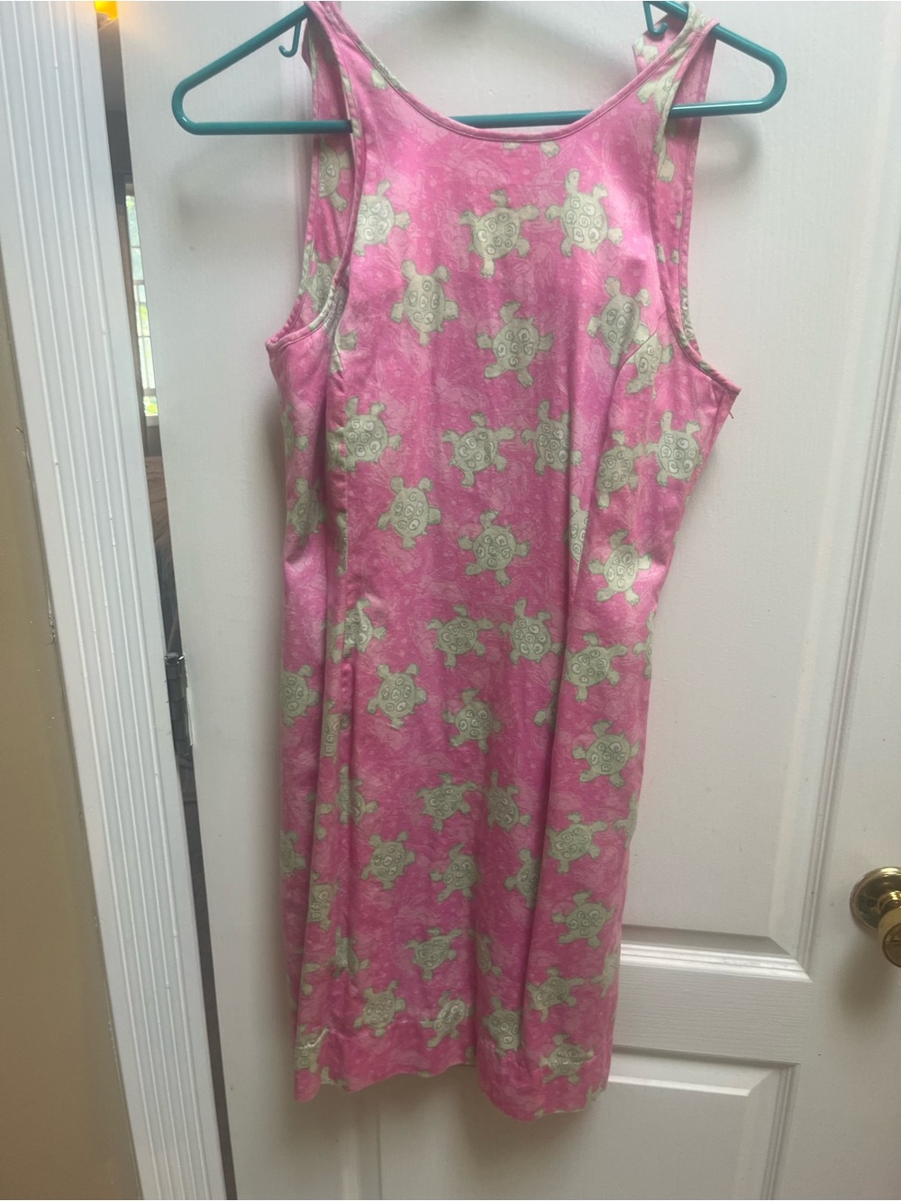 Lilly Pulitzer Pink Dress with Green Turtle Print